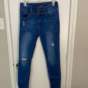 Brand Wax Jean. Size 29. Dark distressed denim.